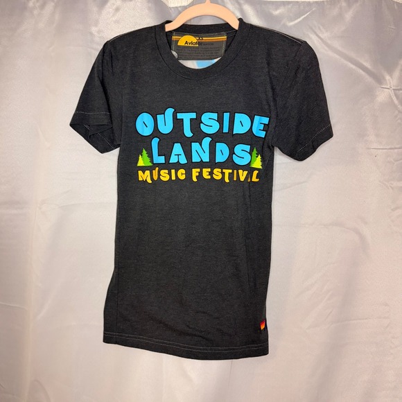 Aviator Nation Outside Lands Music Festival Graphic T Shirt Charcoal XS - Picture 2 of 7